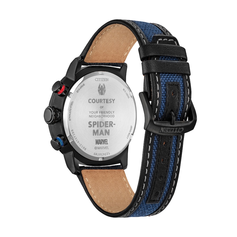 Main Image 3 of Men’s Citizen Eco-Drive® ©Marvel Spider-Man Chronograph Watch and Pin Box Set (Model: CA0855-47W)