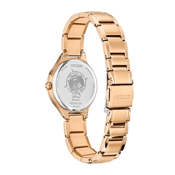 Ladies' Citizen Eco-DriveÂ® Disney Mickey Mouse & Minnie Mouse in Paris Rose-Tone IP Watch (Model: Fe2103-52D)