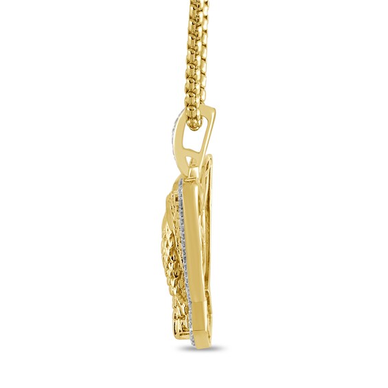5/8 CT. T.w. Diamond Eagle Pendant in Sterling Silver with 24K Gold Vermeil - 22”