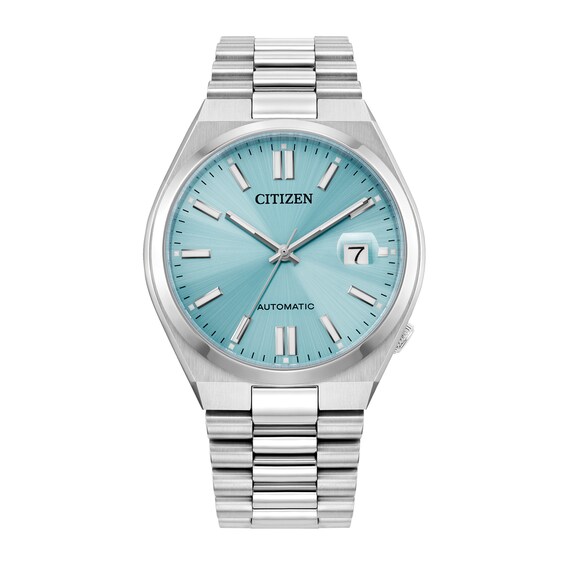His and Hers Citizen Tsuyosa Automatic Watch Set with Blue Sunray Dials (Model: Pairs-Tsuyosa-25)