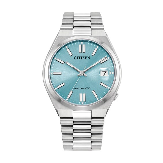 His and Hers Citizen Tsuyosa Automatic Watch Set with Blue Sunray Dials (Model: Pairs-Tsuyosa-25)