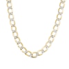 Thumbnail Image 1 of 6.0mm Diamond-Cut Curb Chain Necklace in Hollow 10K Two-Tone Gold - 20"