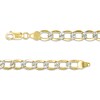 Thumbnail Image 2 of 6.0mm Diamond-Cut Curb Chain Necklace in Hollow 10K Two-Tone Gold - 20"