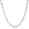 Thumbnail Image 1 of 5.8mm Figaro Chain Necklace in Hollow 14K White Gold - 24"