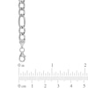 Thumbnail Image 2 of 5.8mm Figaro Chain Necklace in Hollow 14K White Gold - 24"