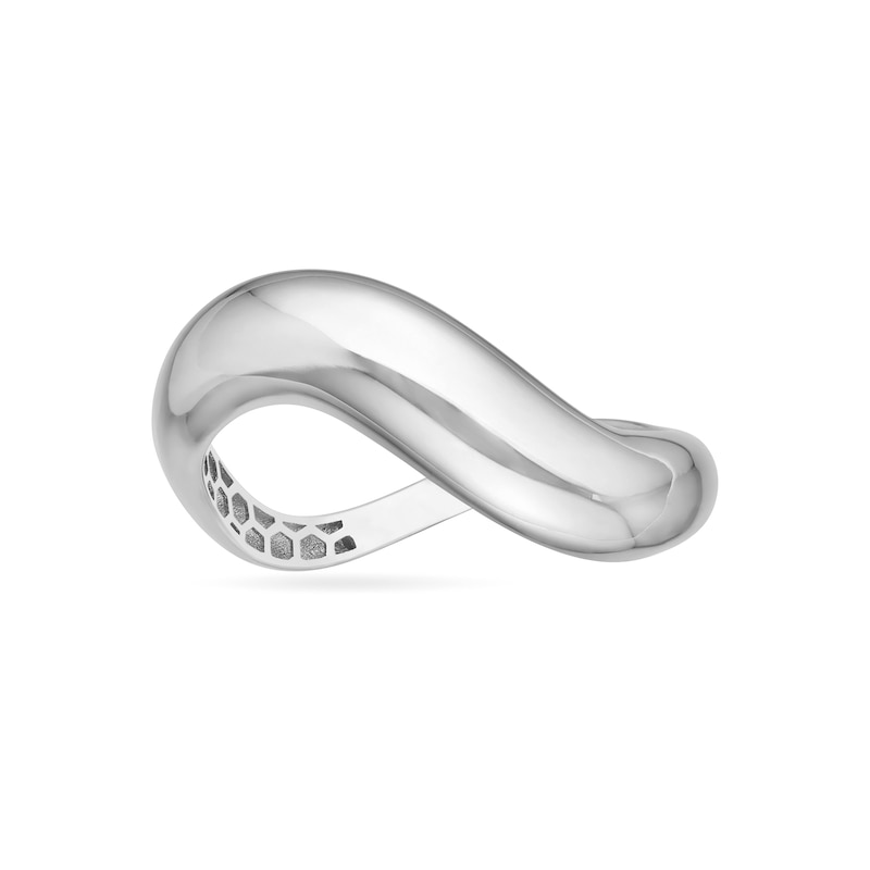 Main Image 1 of Wave Ring in Solid 14K White Gold