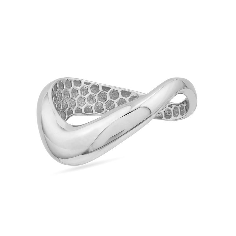 Main Image 3 of Wave Ring in Solid 14K White Gold