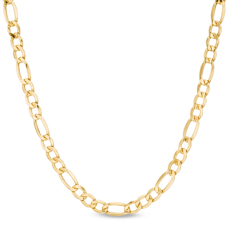 Main Image 1 of 5.8mm Figaro Chain Necklace in Hollow 14K Gold - 20"
