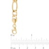 Thumbnail Image 2 of 7.2mm Figaro Chain Necklace in Hollow 14K Gold - 20"