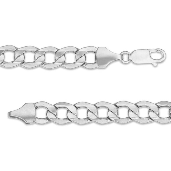 7.0mm Curb Chain Necklace in Hollow 14K White Gold - 26"