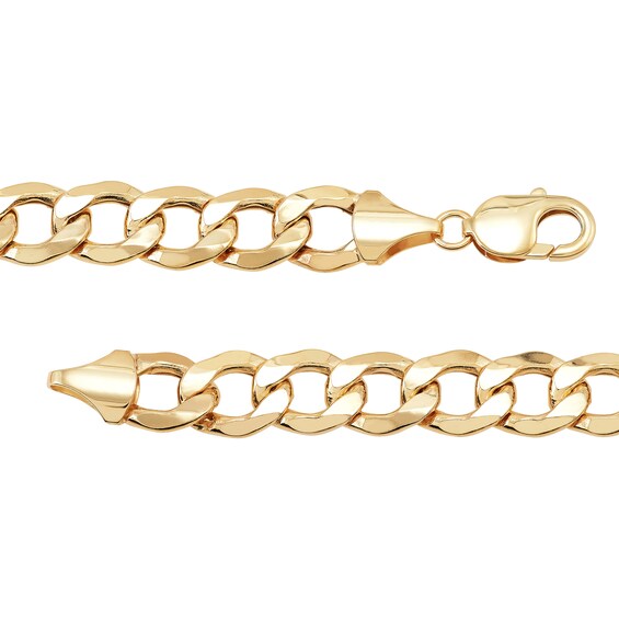 11.3mm Curb Chain Necklace in Hollow 10K Gold - 22"