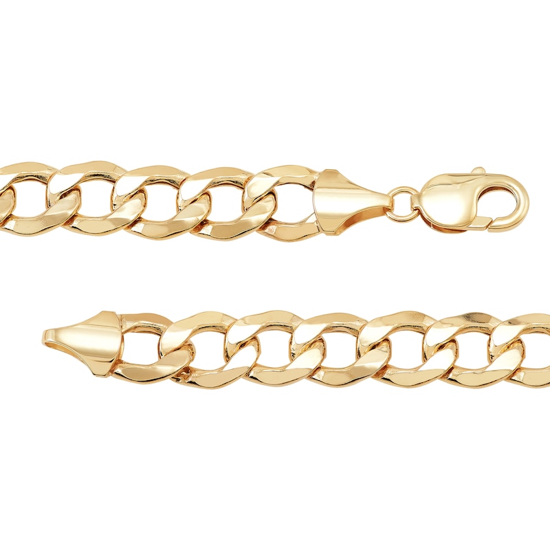 Main Image 2 of 11.3mm Curb Chain Necklace in Hollow 10K Gold - 22"