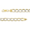 Thumbnail Image 2 of 6.0mm Diamond-Cut Curb Chain Necklace in Hollow 10K Two-Tone Gold - 24"