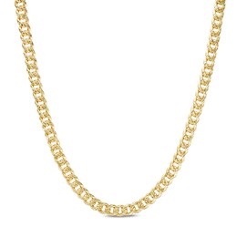 5.7mm Diamond-Cut Miami Cuban Curb Chain Necklace in Hollow 10K Gold - 18"