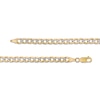 Thumbnail Image 2 of 7.5mm Diamond-Cut Curb Chain Necklace in Hollow 10K Two-Tone Gold - 20"