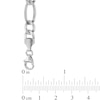 Thumbnail Image 2 of 7.2mm Figaro Chain Necklace in Hollow 14K White Gold - 24"