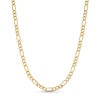 Thumbnail Image 1 of 3.2mm Diamond-Cut Figaro Chain Necklace in Hollow 14K Gold - 22"