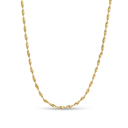 1.0mm Diamond-Cut Twist Bonanza Chain Necklace in Solid 14K Gold - 16"