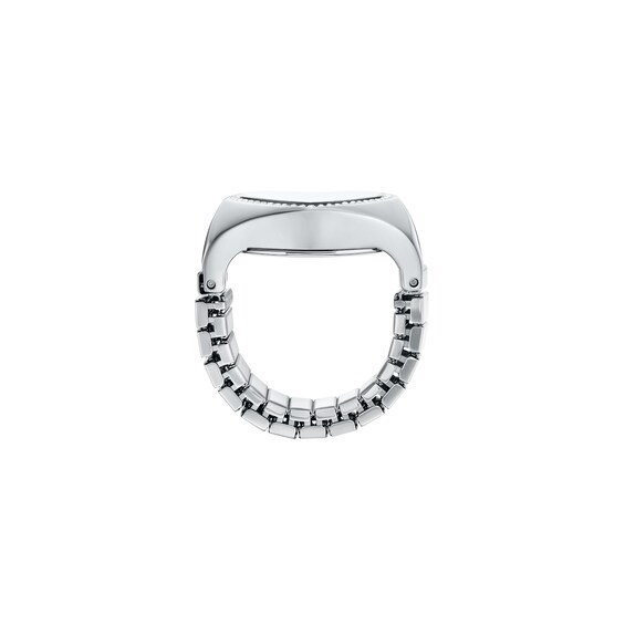 Ladies' Fossil Crystal Accent Heart-Shaped Watch Ring with Pink Dial (Model: Es5408)