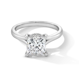 2 CT. T.W. Princess-Cut Certified Lab-Grown Diamond Solitaire Split Shank Engagement Ring in 14K White Gold (F/VS2)