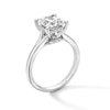 Thumbnail Image 3 of 2 CT. T.W. Princess-Cut Certified Lab-Grown Diamond Solitaire Split Shank Engagement Ring in 14K White Gold (F/VS2)