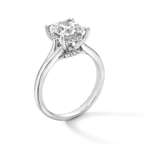 2 CT. T.w. Princess-Cut Certified Lab-Grown Diamond Solitaire Split Shank Engagement Ring in 14K White Gold (F/Vs2)