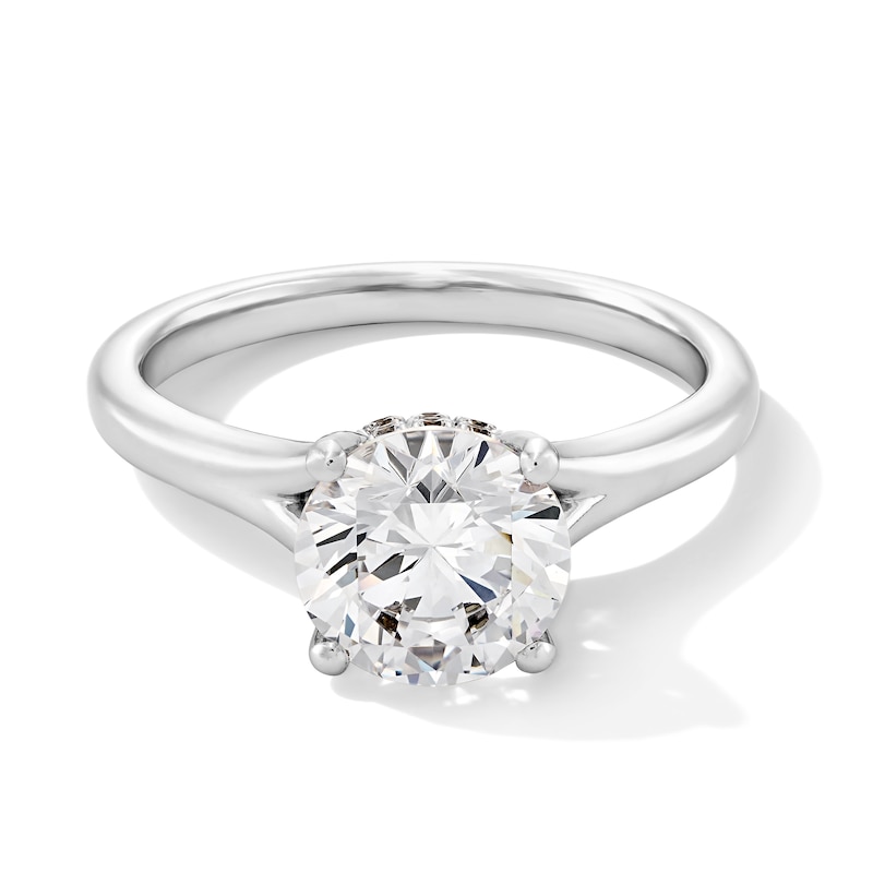 Main Image 1 of 2 CT. T.W. Certified Lab-Grown Diamond Solitaire Split Shank Engagement Ring in 14K White Gold (F/VS2)