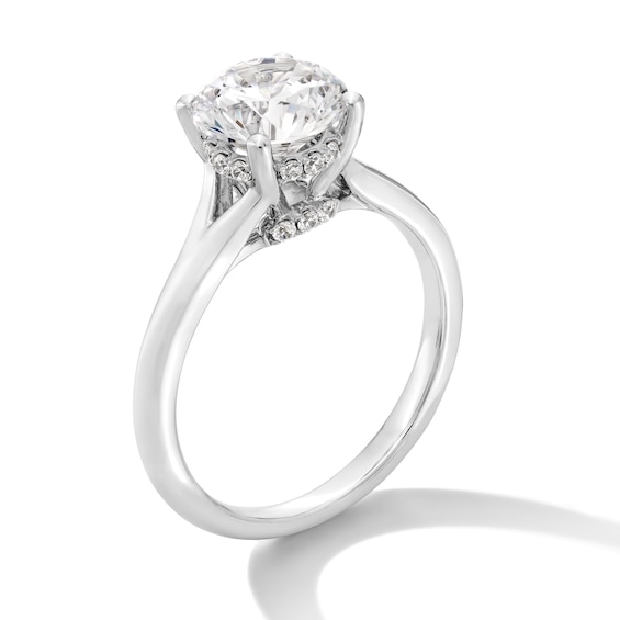 2 CT. T.w. Certified Lab-Grown Diamond Solitaire Split Shank Engagement Ring in 14K White Gold (F/Vs2)