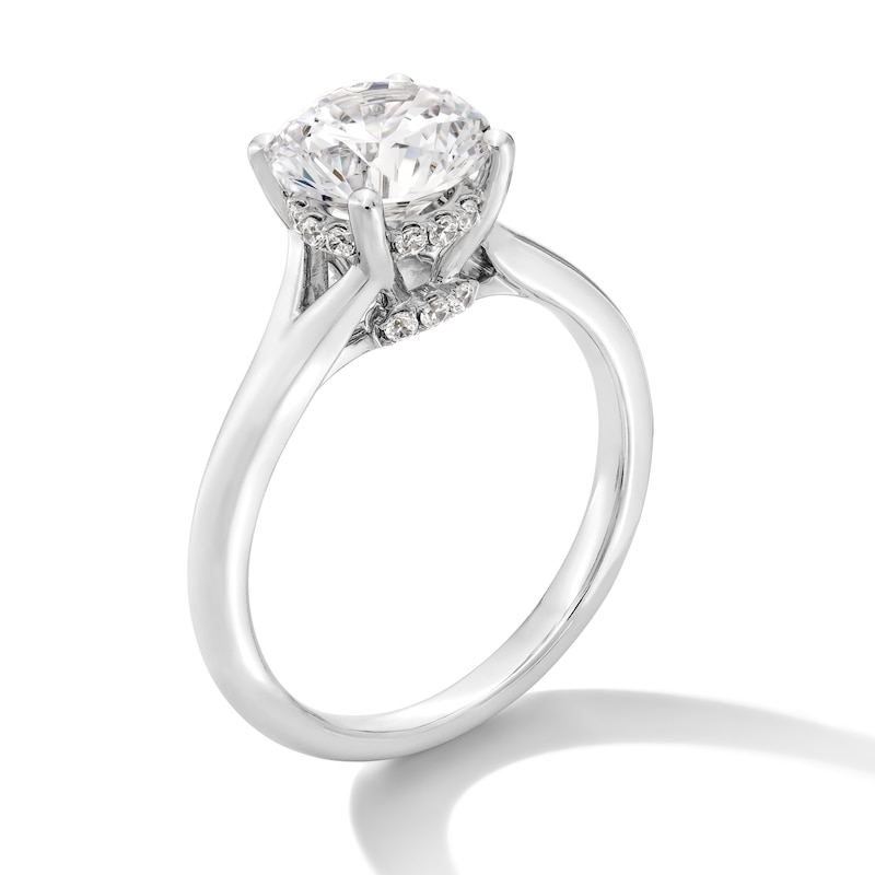 Main Image 2 of 2 CT. T.W. Certified Lab-Grown Diamond Solitaire Split Shank Engagement Ring in 14K White Gold (F/VS2)