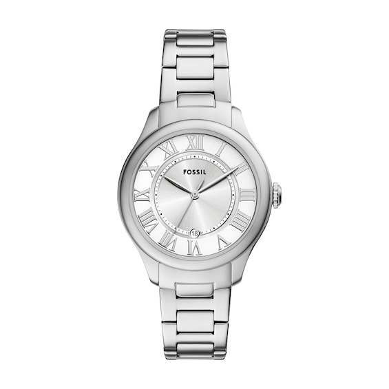 Ladies' Fossil Gilmore Watch with Silver-Tone and White Dial (Model: Es5393)