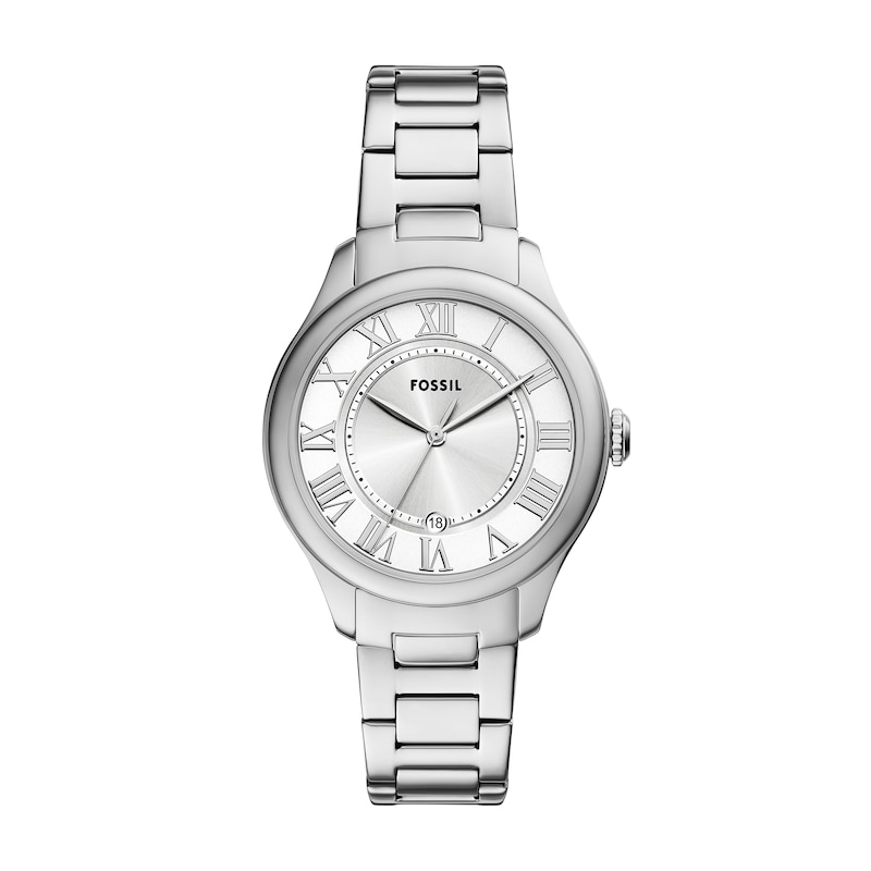 Main Image 1 of Ladies' Fossil Gilmore Watch with Silver-Tone and White Dial (Model: ES5393)