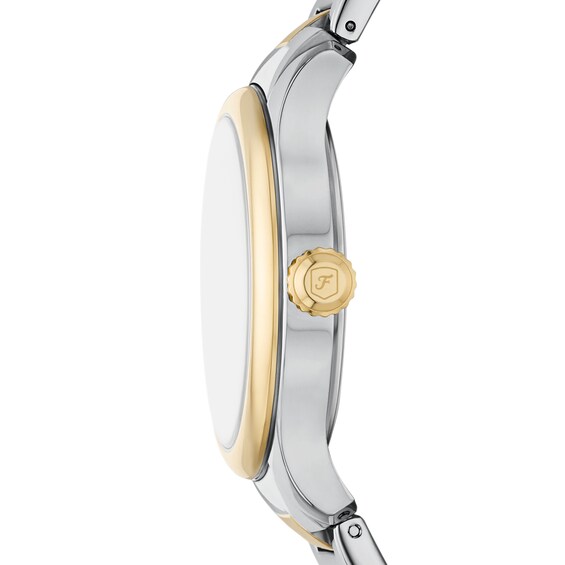 Ladies' Fossil Gilmore Two-Tone IP Watch with Silver-Tone and White Dial (Model: Es5396)