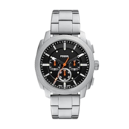 Men’s Fossil Machine Chronograph Watch with Textured Black Dial (Model: FS6095)