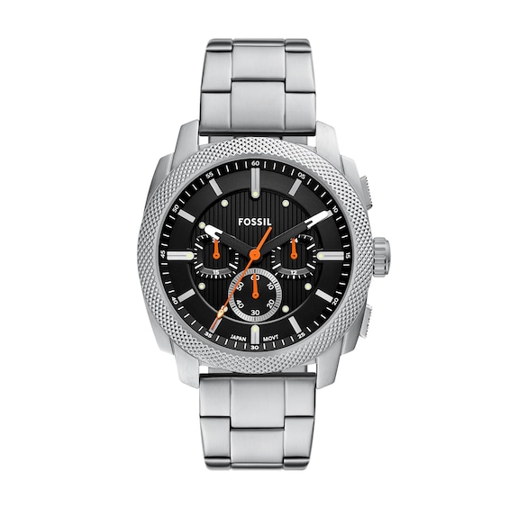 Menâs Fossil Machine Chronograph Watch with Textured Black Dial (Model: Fs6095)