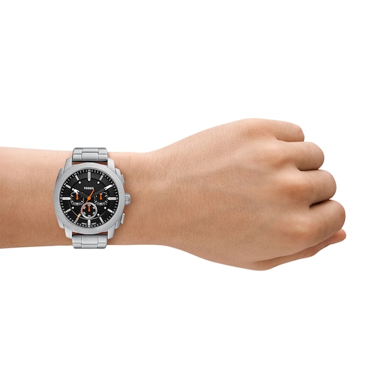 Menâs Fossil Machine Chronograph Watch with Textured Black Dial (Model: Fs6095)