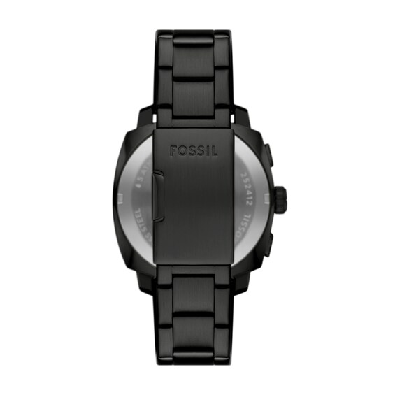 Menâs Fossil Machine Black IP Chronograph Watch with Textured Black Dial (Model: Fs6097)
