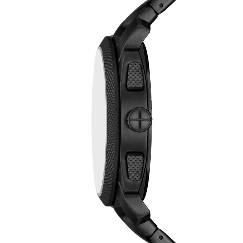 Main Image 3 of Men’s Fossil Machine Black IP Chronograph Watch with Textured Black Dial (Model: FS6097)