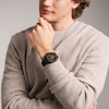 Thumbnail Image 4 of Men’s Fossil Machine Black IP Chronograph Watch with Textured Black Dial (Model: FS6097)