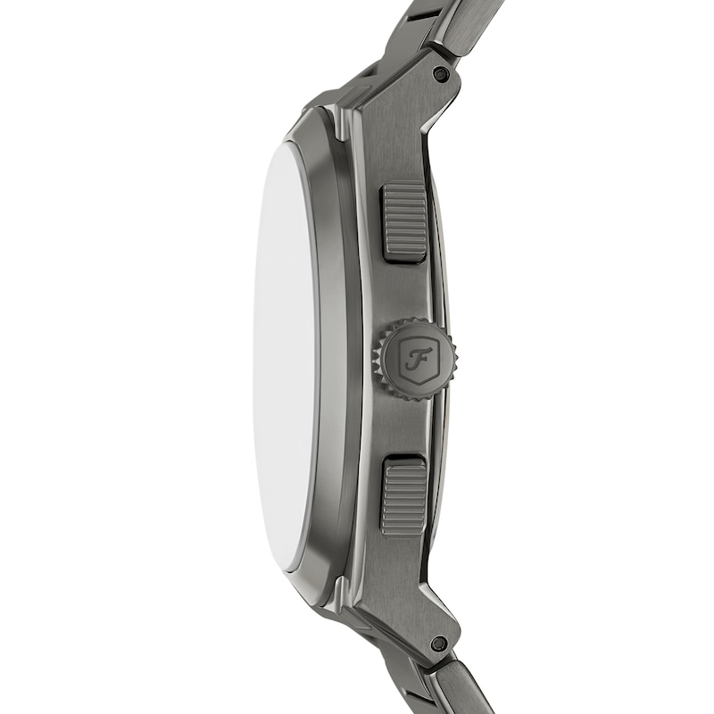 Main Image 3 of Men's Fossil Everett Grey IP Chronograph Watch with Textured Grey Dial (Model: FS6107)
