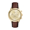 Thumbnail Image 1 of Men's Fossil Neutra Gold-Tone IP Brown Leather Strap Chronograph Watch with Gold-Tone Dial (Model: FS6113)