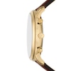 Thumbnail Image 3 of Men's Fossil Neutra Gold-Tone IP Brown Leather Strap Chronograph Watch with Gold-Tone Dial (Model: FS6113)