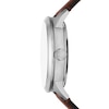 Thumbnail Image 3 of Men’s Fossil Townsman Brown Leather Strap Automatic Watch with Brushed Blue Skeleton Dial (Model: ME3267)