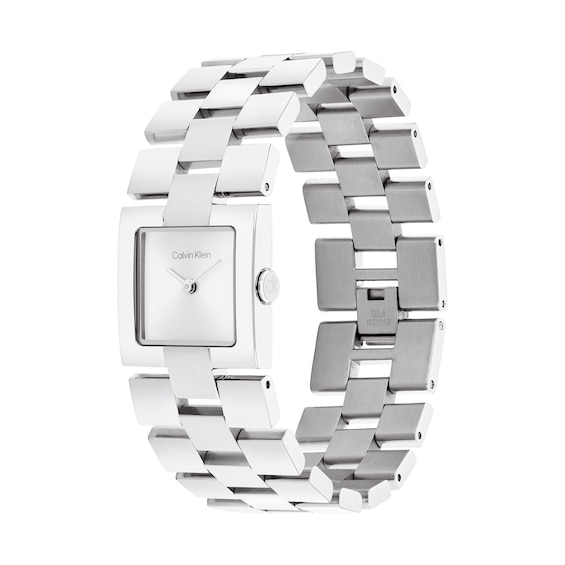 Ladies' Calvin Klein Meridian Watch with Square Silver-Tone Dial (Model: 25100088)