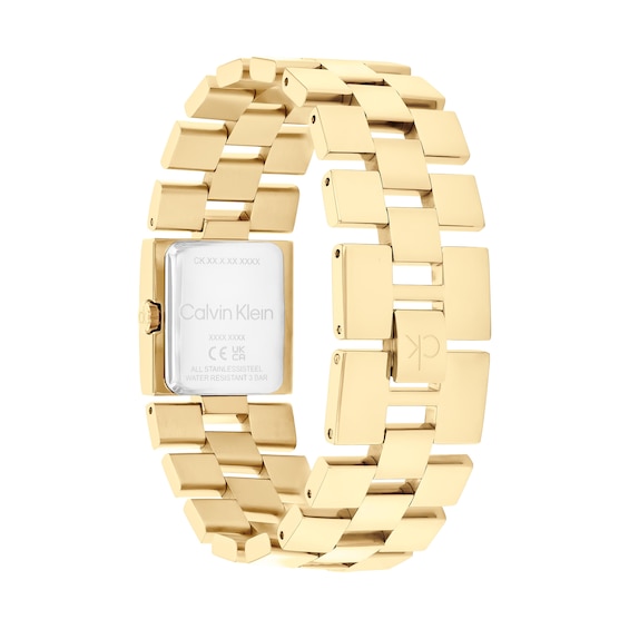 Ladies' Calvin Klein Meridian Gold-Tone IP Watch with Square Gold-Tone Dial (Model: 25100089)