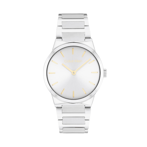 Ladies' Calvin Klein Linear Elegance Watch with Silver-Tone Dial (Model: 25100076)