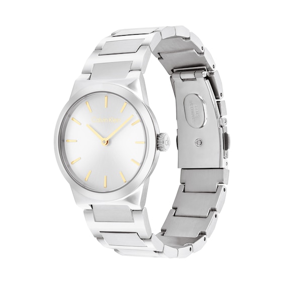Ladies' Calvin Klein Linear Elegance Watch with Silver-Tone Dial (Model: 25100076)