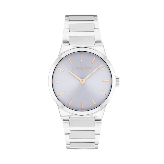 Ladies' Calvin Klein Linear Elegance Watch with Purple Dial (Model: 25100079)