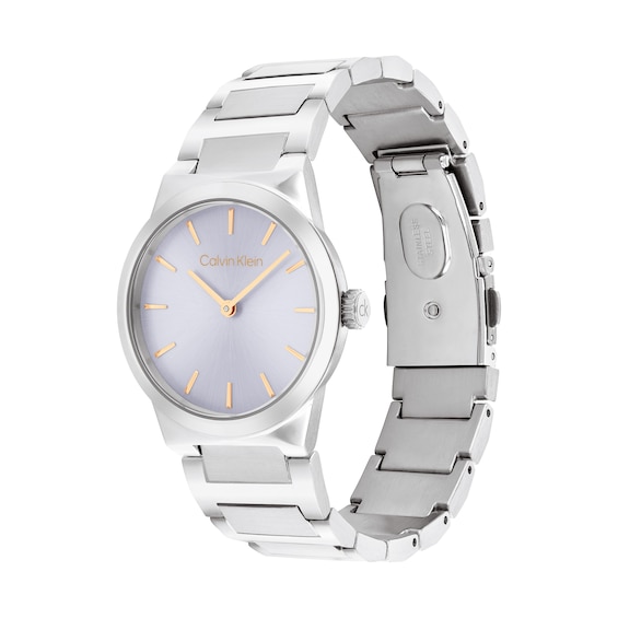 Ladies' Calvin Klein Linear Elegance Watch with Purple Dial (Model: 25100079)