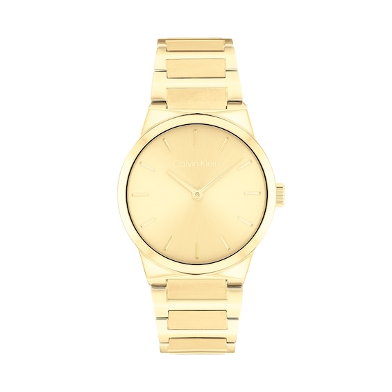 Ladies' Calvin Klein Linear Elegance Gold-Tone IP Watch with Gold-Tone Dial (Model: 25100077)