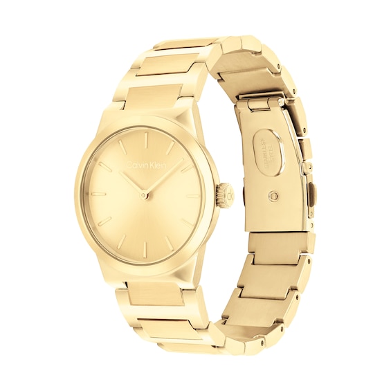 Ladies' Calvin Klein Linear Elegance Gold-Tone IP Watch with Gold-Tone Dial (Model: 25100077)